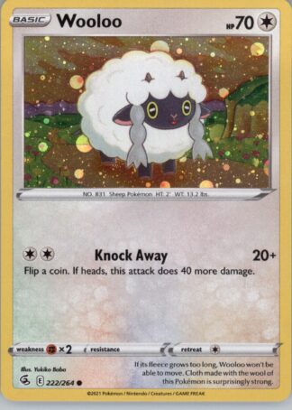 Wooloo (222) SWSH08: Fusion Strike 222/264 (Reverse Holofoil)
