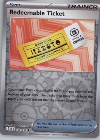 Redeemable Ticket SV09: Journey Together 156/159 (Reverse Holofoil)