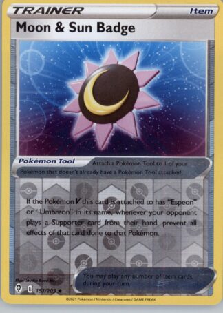 Moon & Sun Badge SWSH07: Evolving Skies 151/203