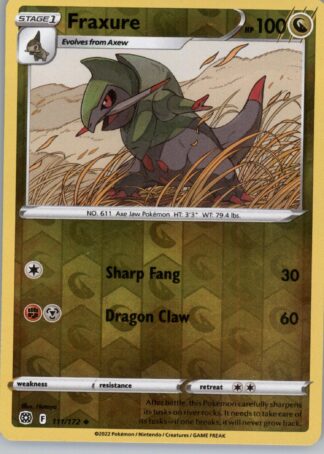 Fraxure SWSH09: Brilliant Stars 111/172 (Reverse Holofoil)