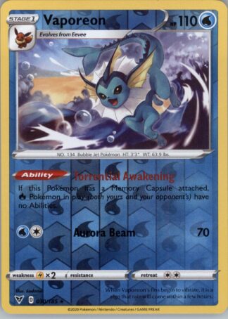 Vaporeon SWSH04: Vivid Voltage 030/185