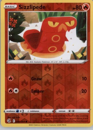 Sizzlipede (46) SWSH08: Fusion Strike 046/264 (Reverse Holofoil)
