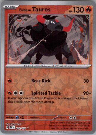 Paldean Tauros SV08: Surging Sparks 018/191