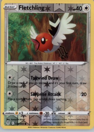 Fletchling SWSH07: Evolving Skies 138/203 (Reverse Holofoil)