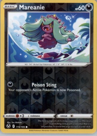 Mareanie SWSH12: Silver Tempest 114/195 (Reverse Holofoil)