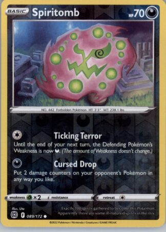 Spiritomb SWSH09: Brilliant Stars 089/172 (Reverse Holofoil)