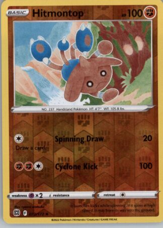 Hitmontop SWSH09: Brilliant Stars 072/172 (Reverse Holofoil)