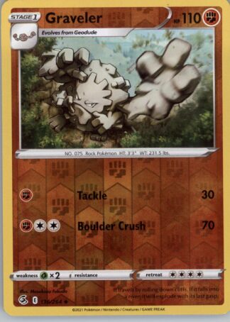 Graveler SWSH08: Fusion Strike 136/264 (Reverse Holofoil)