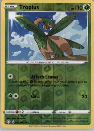 Tropius Shining Fates 005/072 (Reverse Holofoil)