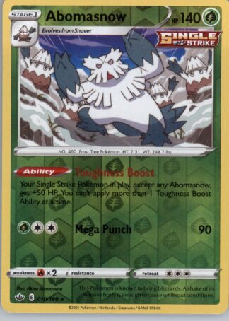 Abomasnow SWSH06: Chilling Reign 010/198 (Reverse Holofoil)