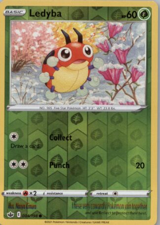 Ledyba SWSH06: Chilling Reign 004/198 (Reverse Holofoil)