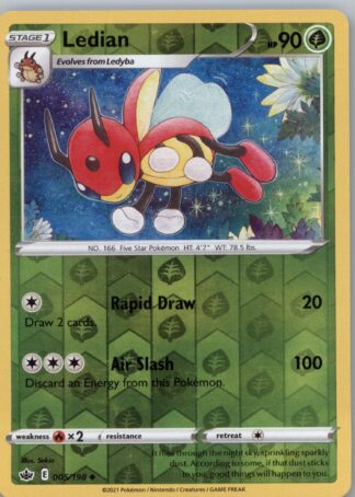 Ledian SWSH06: Chilling Reign 005/198 (Reverse Holofoil)